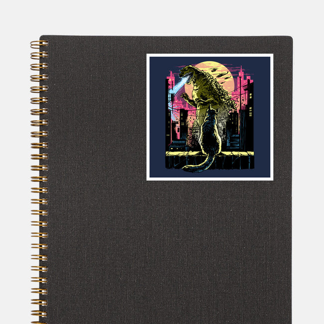 Watching The Kaiju-None-Glossy-Sticker-zascanauta