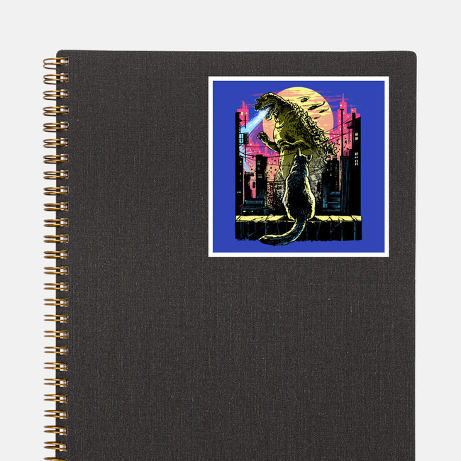 Watching The Kaiju-None-Glossy-Sticker-zascanauta