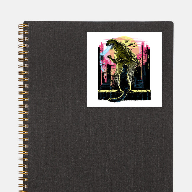 Watching The Kaiju-None-Glossy-Sticker-zascanauta