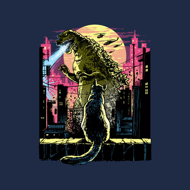 Watching The Kaiju-Unisex-Crew Neck-Sweatshirt-zascanauta