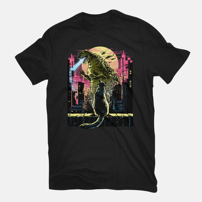 Watching The Kaiju-Mens-Basic-Tee-zascanauta