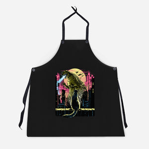 Watching The Kaiju-Unisex-Kitchen-Apron-zascanauta