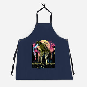 Watching The Kaiju-Unisex-Kitchen-Apron-zascanauta