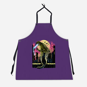 Watching The Kaiju-Unisex-Kitchen-Apron-zascanauta