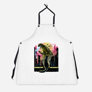 Watching The Kaiju-Unisex-Kitchen-Apron-zascanauta