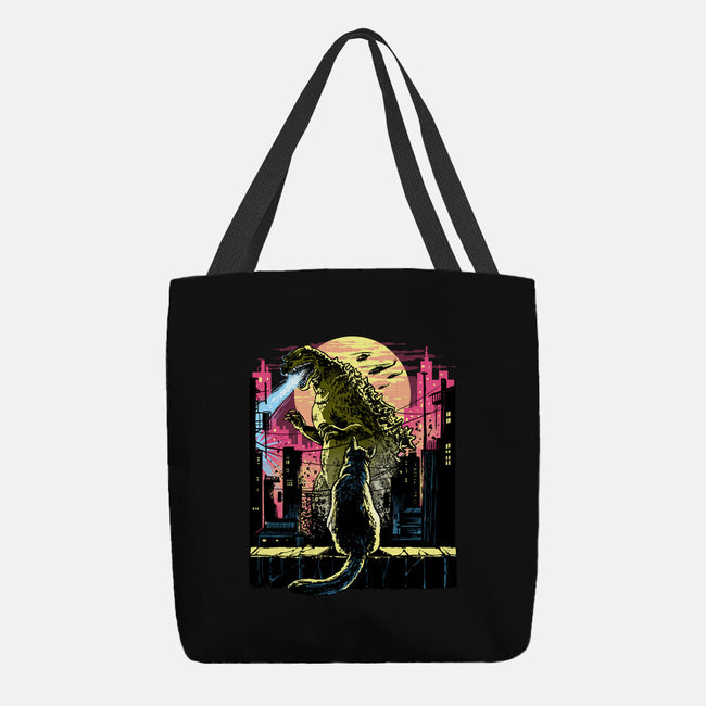 Watching The Kaiju-None-Basic Tote-Bag-zascanauta