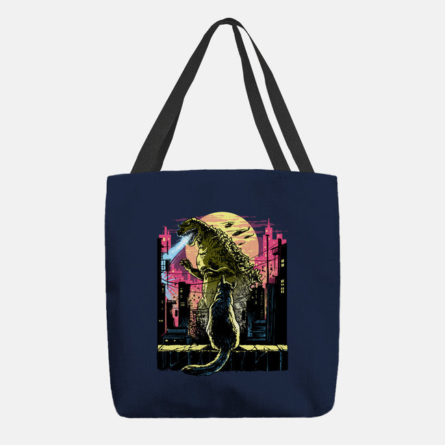 Watching The Kaiju-None-Basic Tote-Bag-zascanauta