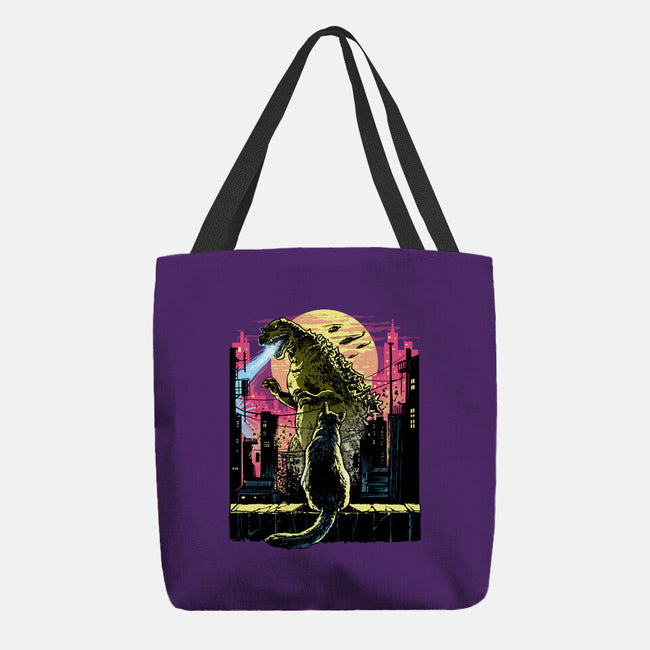 Watching The Kaiju-None-Basic Tote-Bag-zascanauta