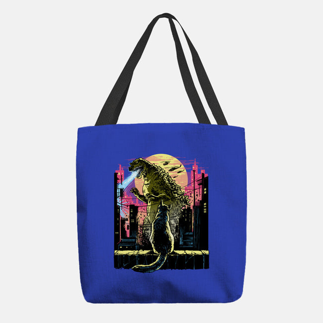 Watching The Kaiju-None-Basic Tote-Bag-zascanauta