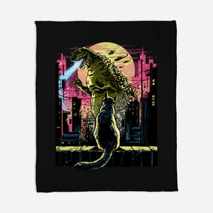 Watching The Kaiju-None-Fleece-Blanket-zascanauta