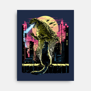Watching The Kaiju-None-Stretched-Canvas-zascanauta