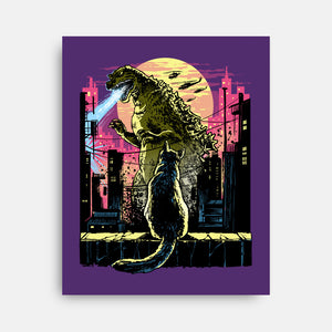 Watching The Kaiju-None-Stretched-Canvas-zascanauta