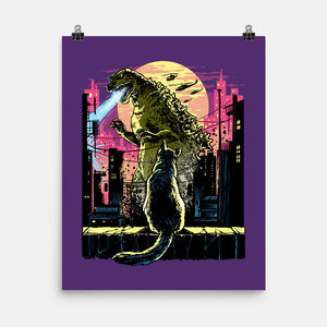 Watching The Kaiju-None-Matte-Poster-zascanauta