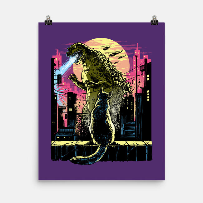 Watching The Kaiju-None-Matte-Poster-zascanauta