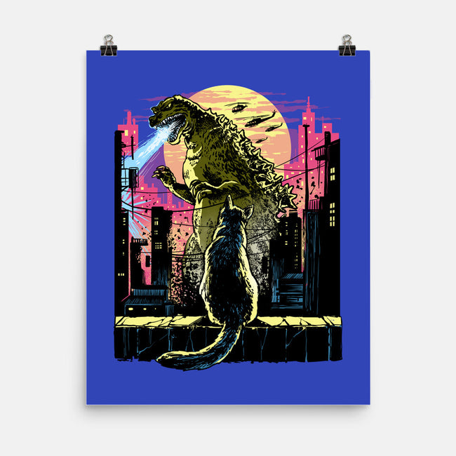 Watching The Kaiju-None-Matte-Poster-zascanauta