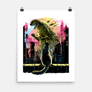 Watching The Kaiju-None-Matte-Poster-zascanauta