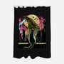 Watching The Kaiju-None-Polyester-Shower Curtain-zascanauta
