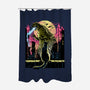 Watching The Kaiju-None-Polyester-Shower Curtain-zascanauta