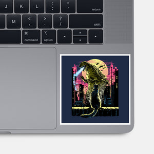 Watching The Kaiju-None-Glossy-Sticker-zascanauta