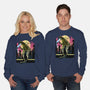 Watching The Kaiju-Unisex-Crew Neck-Sweatshirt-zascanauta