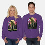 Watching The Kaiju-Unisex-Crew Neck-Sweatshirt-zascanauta