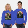 Watching The Kaiju-Unisex-Crew Neck-Sweatshirt-zascanauta