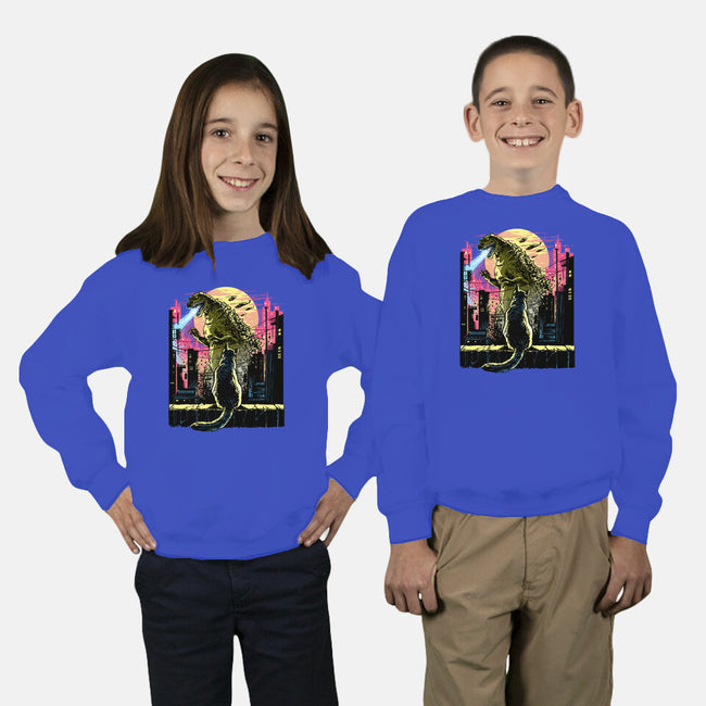 Watching The Kaiju-Youth-Crew Neck-Sweatshirt-zascanauta