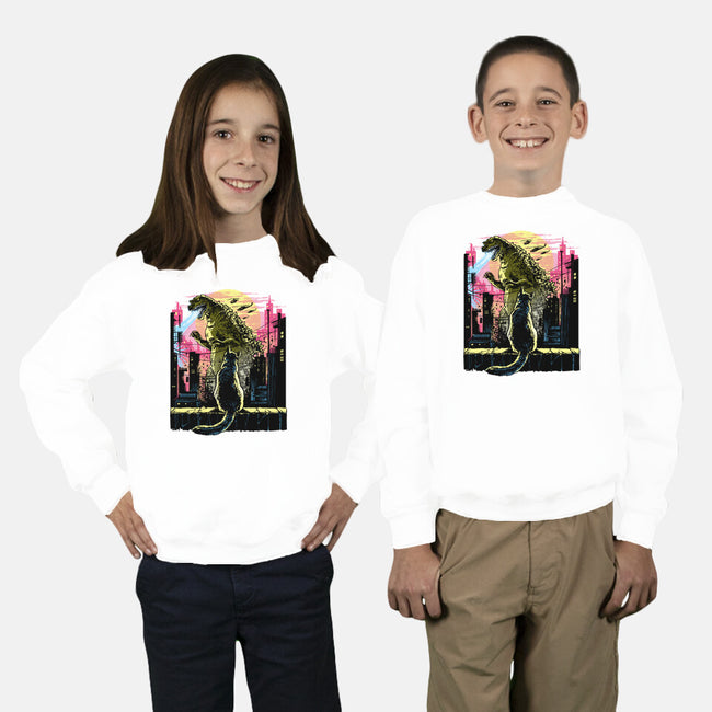 Watching The Kaiju-Youth-Crew Neck-Sweatshirt-zascanauta