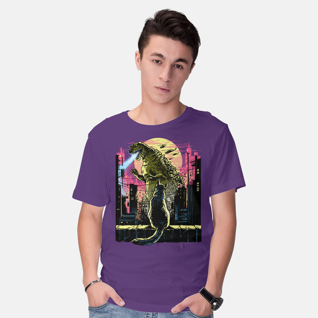 Watching The Kaiju-Mens-Basic-Tee-zascanauta