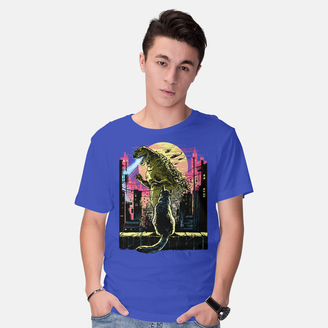 Watching The Kaiju-Mens-Basic-Tee-zascanauta