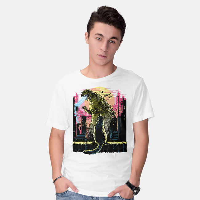 Watching The Kaiju-Mens-Basic-Tee-zascanauta