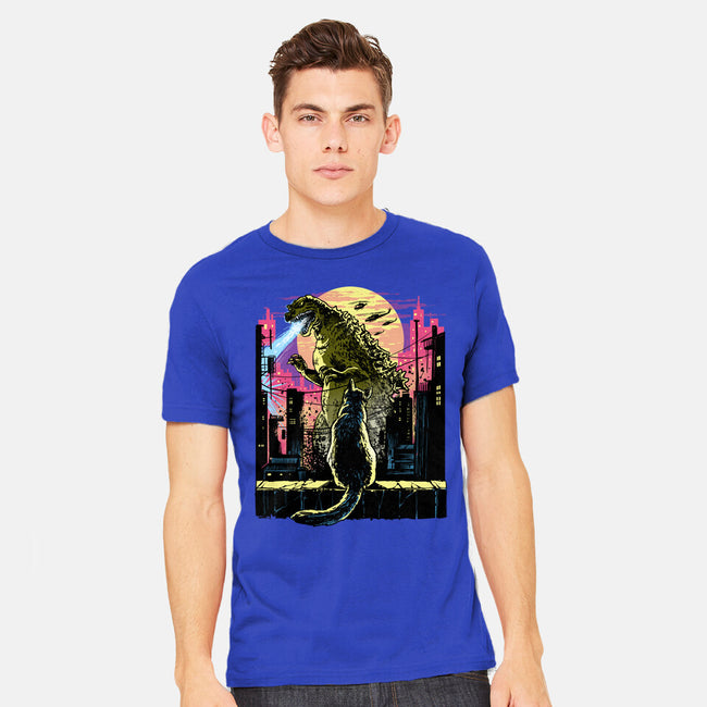 Watching The Kaiju-Mens-Heavyweight-Tee-zascanauta
