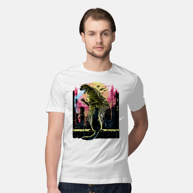 Watching The Kaiju-Mens-Premium-Tee-zascanauta