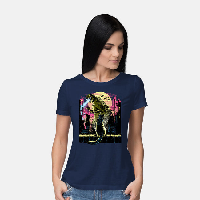Watching The Kaiju-Womens-Basic-Tee-zascanauta