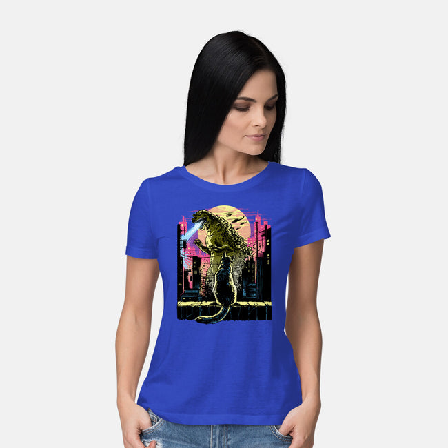 Watching The Kaiju-Womens-Basic-Tee-zascanauta