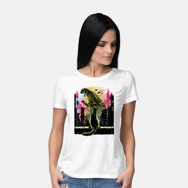 Watching The Kaiju-Womens-Basic-Tee-zascanauta