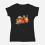 Something Something Mash X-Womens-V-Neck-Tee-DrawnByBryan
