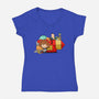 Something Something Mash X-Womens-V-Neck-Tee-DrawnByBryan