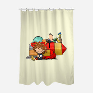 Something Something Mash X-None-Polyester-Shower Curtain-DrawnByBryan