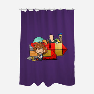 Something Something Mash X-None-Polyester-Shower Curtain-DrawnByBryan