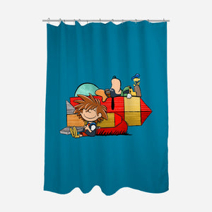 Something Something Mash X-None-Polyester-Shower Curtain-DrawnByBryan