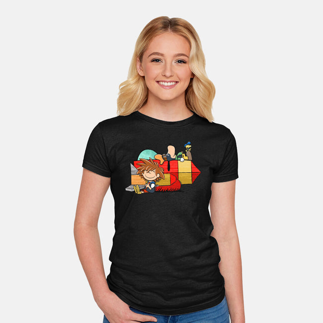 Something Something Mash X-Womens-Fitted-Tee-DrawnByBryan