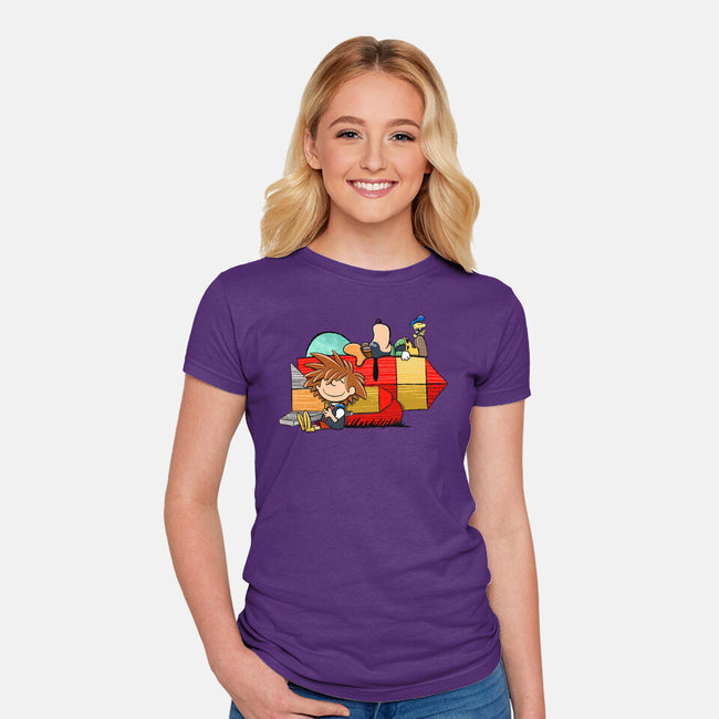 Something Something Mash X-Womens-Fitted-Tee-DrawnByBryan