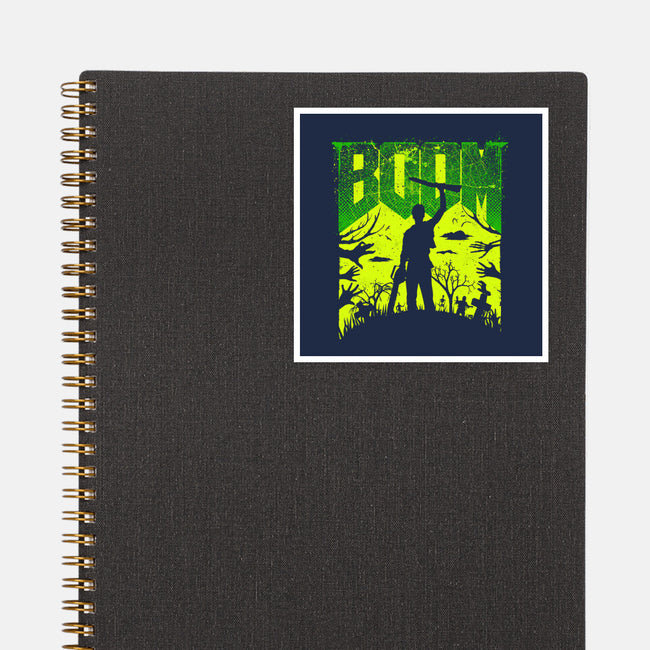 This Is My Boomstick Spooky Edition-None-Glossy-Sticker-rocketman_art