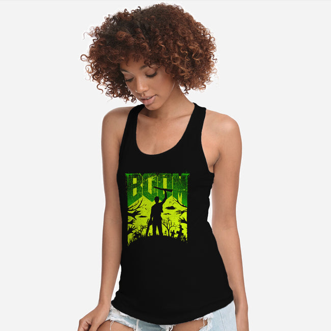 This Is My Boomstick Spooky Edition-Womens-Racerback-Tank-rocketman_art