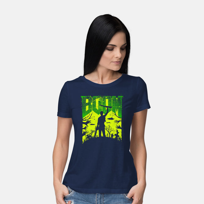 This Is My Boomstick Spooky Edition-Womens-Basic-Tee-rocketman_art