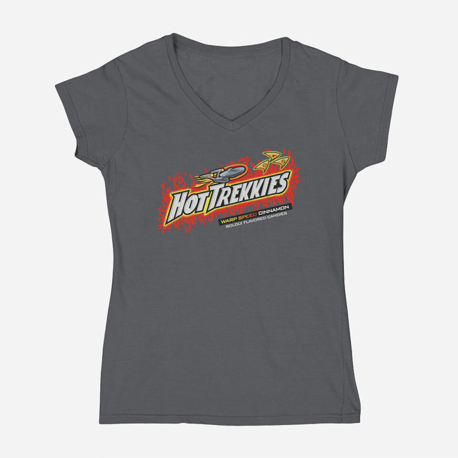Hot Trekkies-Womens-V-Neck-Tee-NMdesign