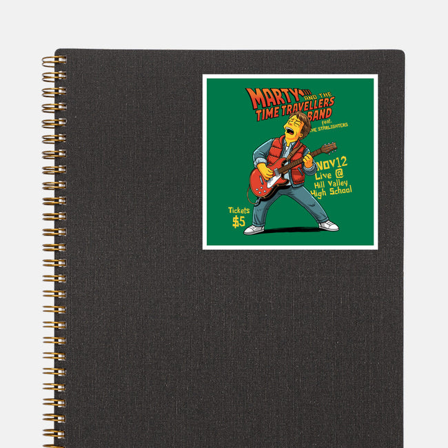 The Time Travelers Band-None-Glossy-Sticker-P1yu5h