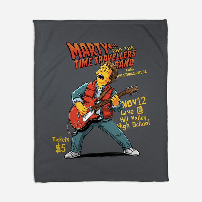 The Time Travelers Band-None-Fleece-Blanket-P1yu5h