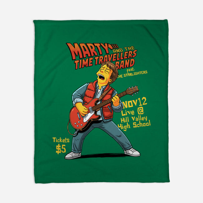 The Time Travelers Band-None-Fleece-Blanket-P1yu5h